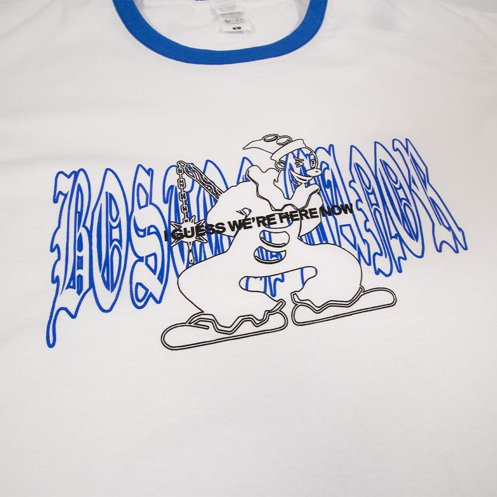 Clown Ringer Tee - White/Blue